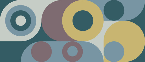 Abstract vector design template in Scandinavian style for web banner, corporate identity, business presentation, fabric print, wallpaper. Minimalistic geometric poster with simple shape and figure.