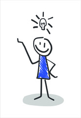 Stick figure people, working life, daily life. Freehand drawing. Vector illustration. Isolated on white background.