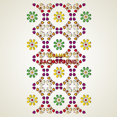 Arabic arabesque design greeting card for Islamic event.