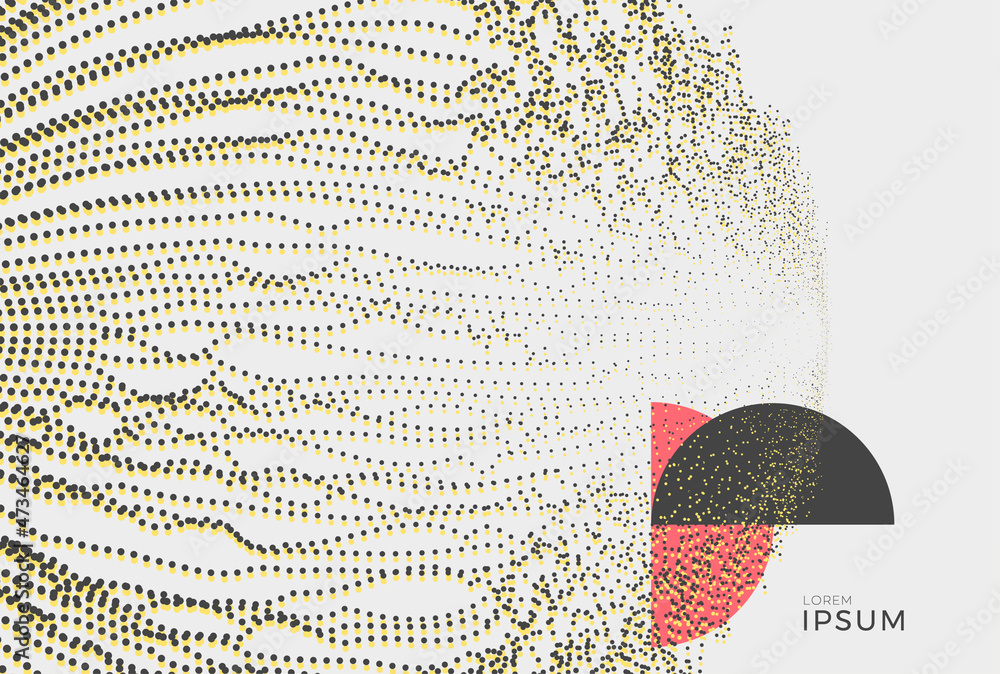 Poster abstract data technology background connected with lines and dots. vector illustration use for poste