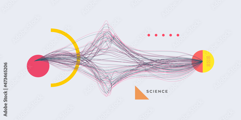 Poster abstract data technology background connected with lines and dots. vector illustration use for poste