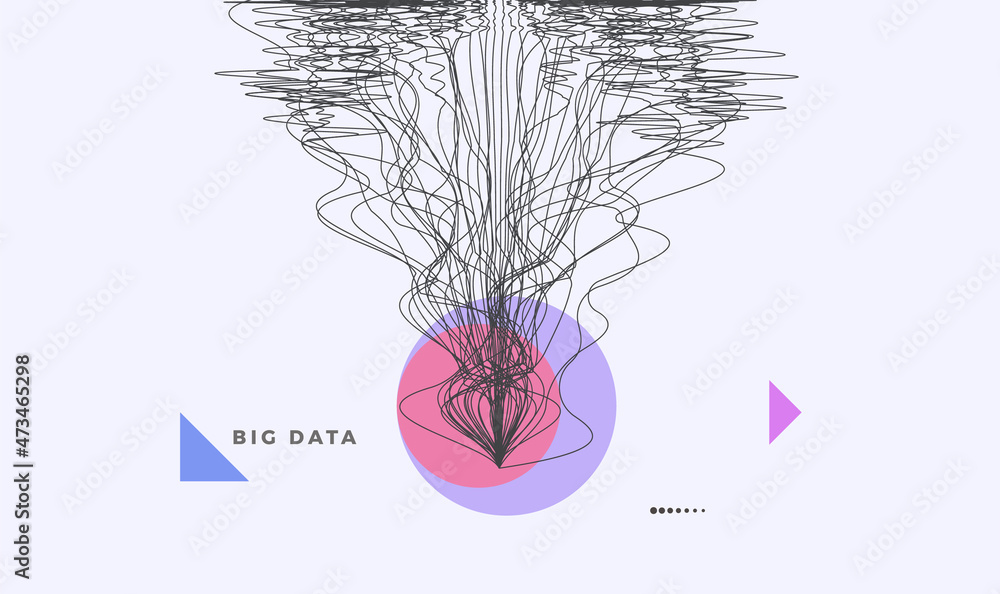 Poster abstract data technology background connected with lines and dots. vector illustration use for poste