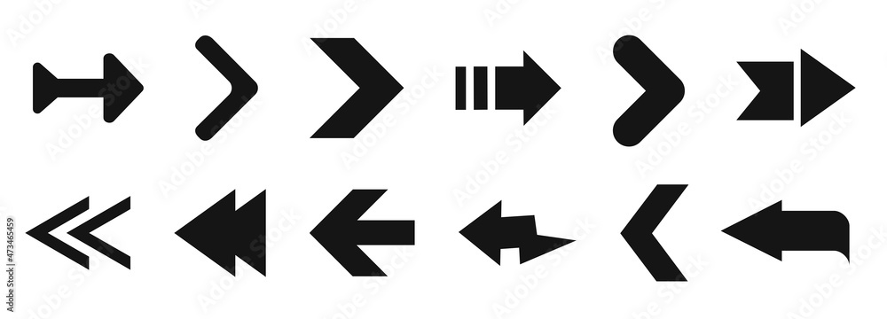 Poster swipe up, set of buttons for social media. black arrows, buttons and web icons for advertising and m