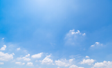 Panoramic view of clear blue sky and clouds, clouds with background.