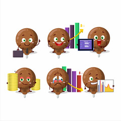 Orange lolipop wrapped character designs as a trader investment mascot