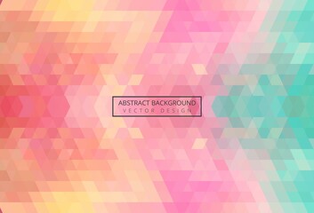 Abstract triangle pattern colorful vintage background
