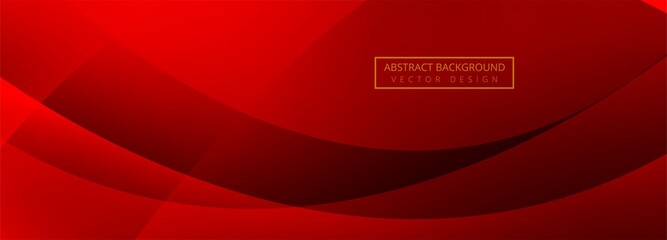 Modern wave banner red background vector