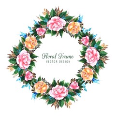 Wedding decorative flower card design