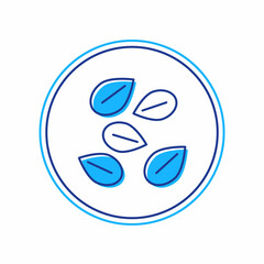 Obraz premium Filled outline Seeds of a specific plant icon isolated on white background. Vector