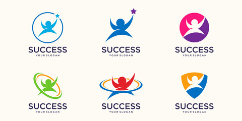 Star success logo people business