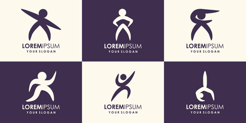 Abstract people logo design.