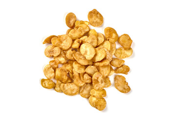 Fried Beans, isolated on white background.