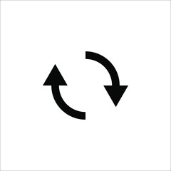 Rotation arrows Icon Vector. Simple flat symbol. Perfect Black pictogram illustration on white background.