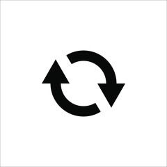 Rotation arrows Icon Vector. Simple flat symbol. Perfect Black pictogram illustration on white background.