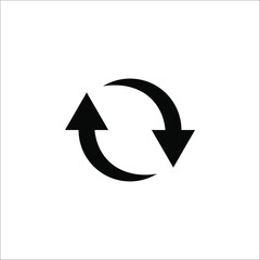 Rotation arrows Icon Vector. Simple flat symbol. Perfect Black pictogram illustration on white background.