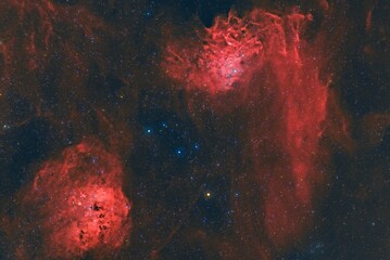 The Flaming Star Nebula IC405 and IC410 The Tadpoles Nebula
