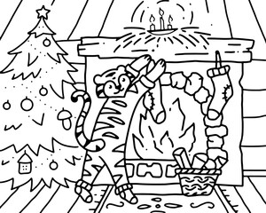 Vector drawing. Children's coloring. Doodle.