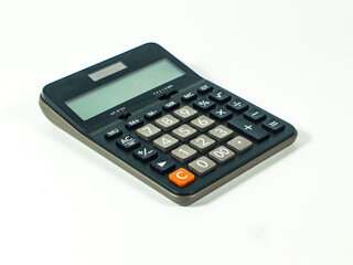 Calculator on white isolated background