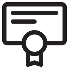 certificate icon vector illustration 