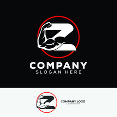 Muscular arm letter Z logo design Letter 