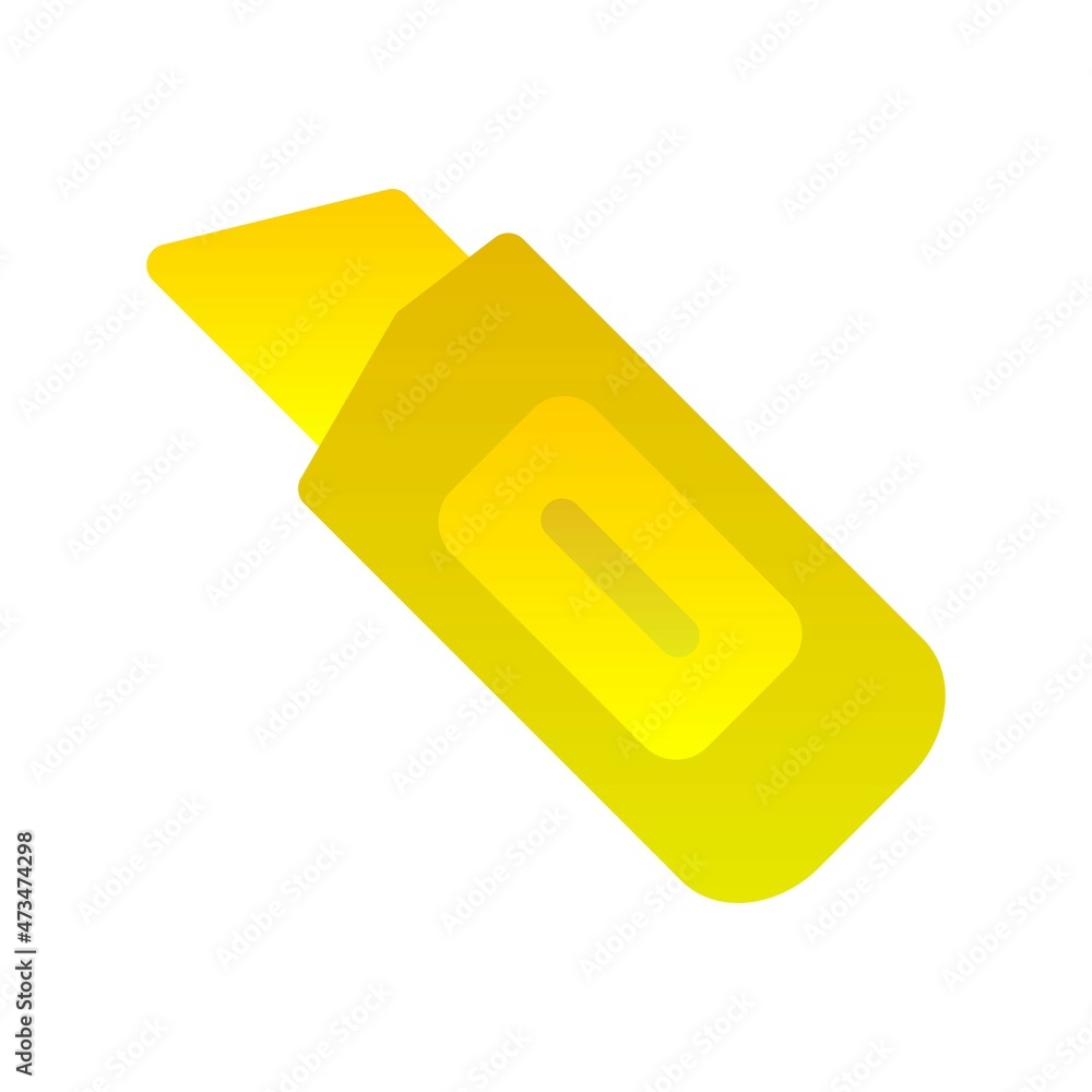 Sticker Cutter Flat Gradient Vector Icon Design