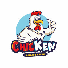 Chicken mascot logo vector template