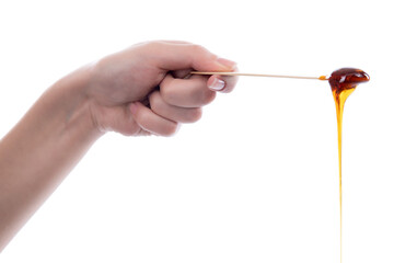 Depilation wax dripping