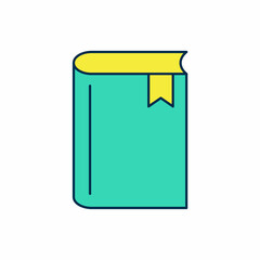 Filled outline Book icon isolated on white background. Vector