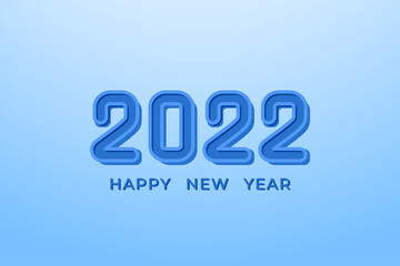 Happy New Year 2022 , Ice Blue new year template background.