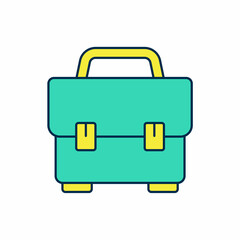 Filled outline Toolbox icon isolated on white background. Tool box sign. Vector