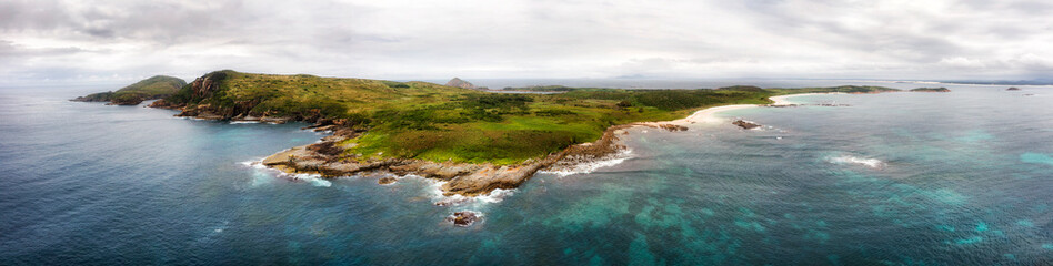 D Broughton island close wide pan