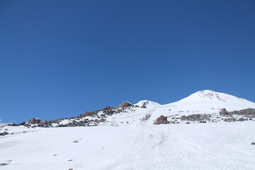 snow covered mountains