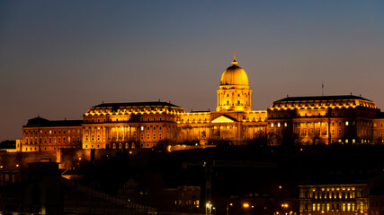 Fototapeta na wymiar The Buda Castle in the evening light