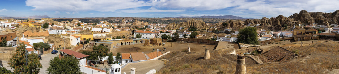 Fototapeta na wymiar Panoramic view of Guadix, seen from the Padre Poveda lookout