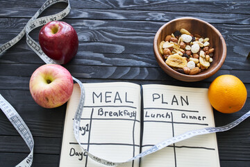 cereal food plan diet organic health wooden background