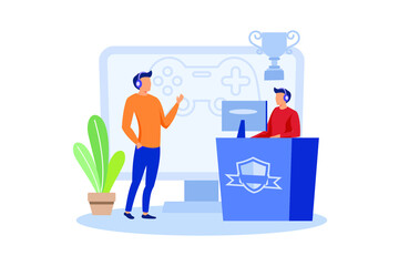 Esport coaching illustration exclusive design inspiration © Alwie99d