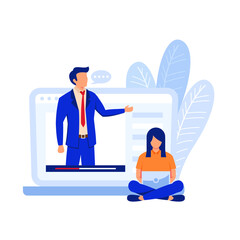 Online courses illustration exclusive design inspiration