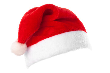 Obraz na płótnie Canvas Red Christmas hat isolated on white background