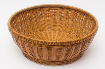 Industrial arts a wicker basket. A folklore product that can serve as a decoration or even for practical use.