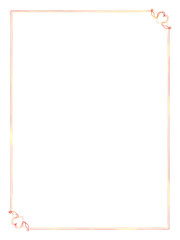 ハートのフレーム　赤（タテ）