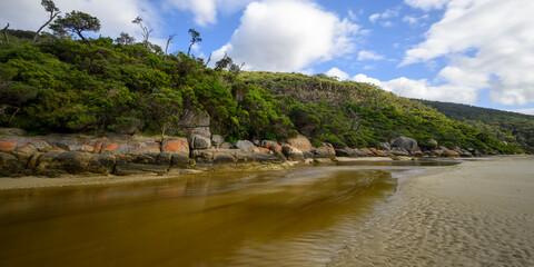 Fototapeta premium Tidal River, Wilsons Promontory, Victoria, Australia
