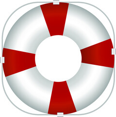 Marine lifebuoy water safety stock vector illustration isolated on white background