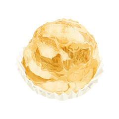 シュークリームの手描き水彩風イラスト