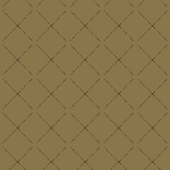 Golden background with king blue crayon squares seamless repeat pattern print