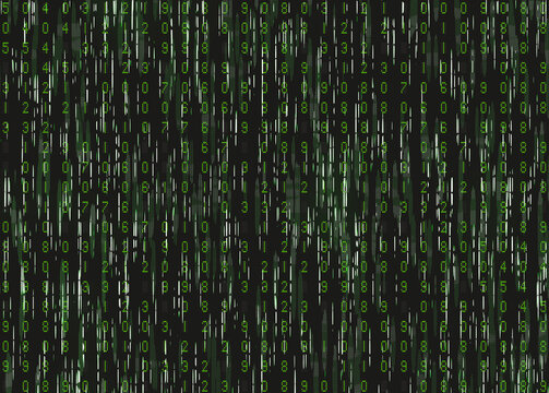 background of green digital matrix code
