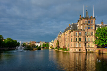 Hofvijver lake and Binnenhof , The Hague