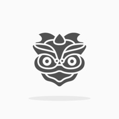 Lion Dance icon. Solid or glyph style. Vector illustration. Enjoy this icon for your project.