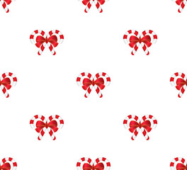 Christmas candy cane seamless pattern hand drawn vector