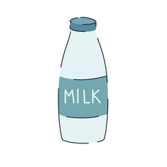 milk bottle flat vector isolated