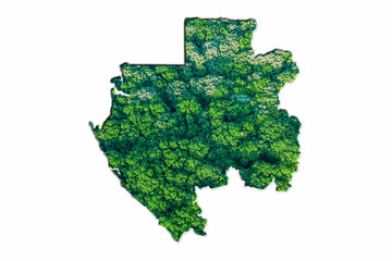 Green Forest Map of Gabon